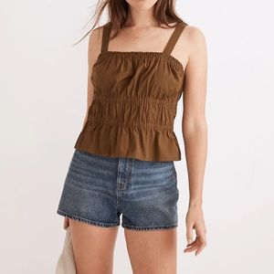 Poplin Sophia Peplum Tank - Madewell